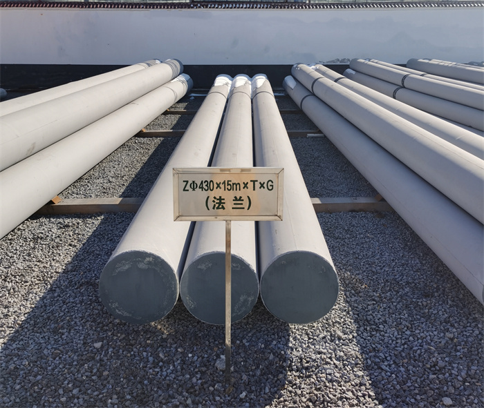 鹤壁430×15米×T×G法兰水泥杆